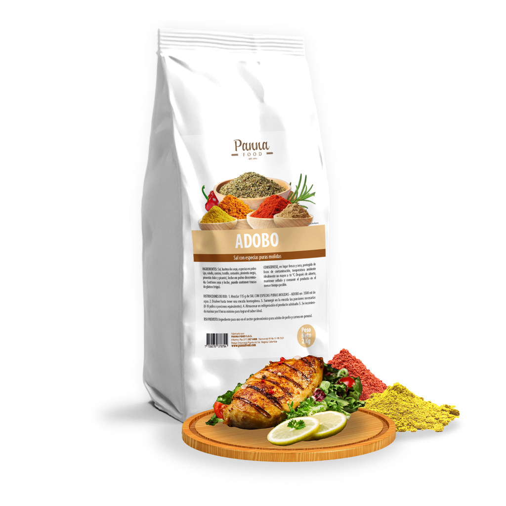 Adobo. Sal con Especias Puras Molidas x 2 kg - Panna Food MD