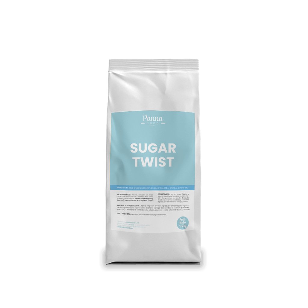 Mezcla para algodón de dulce Sugar Twist sabor a mora azul x 1,5 kg - Panna Food MD