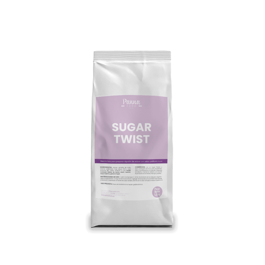 Mezcla para algodón de dulce Sugar Twist sabor a uva x 1,5 kg - Panna Food MD