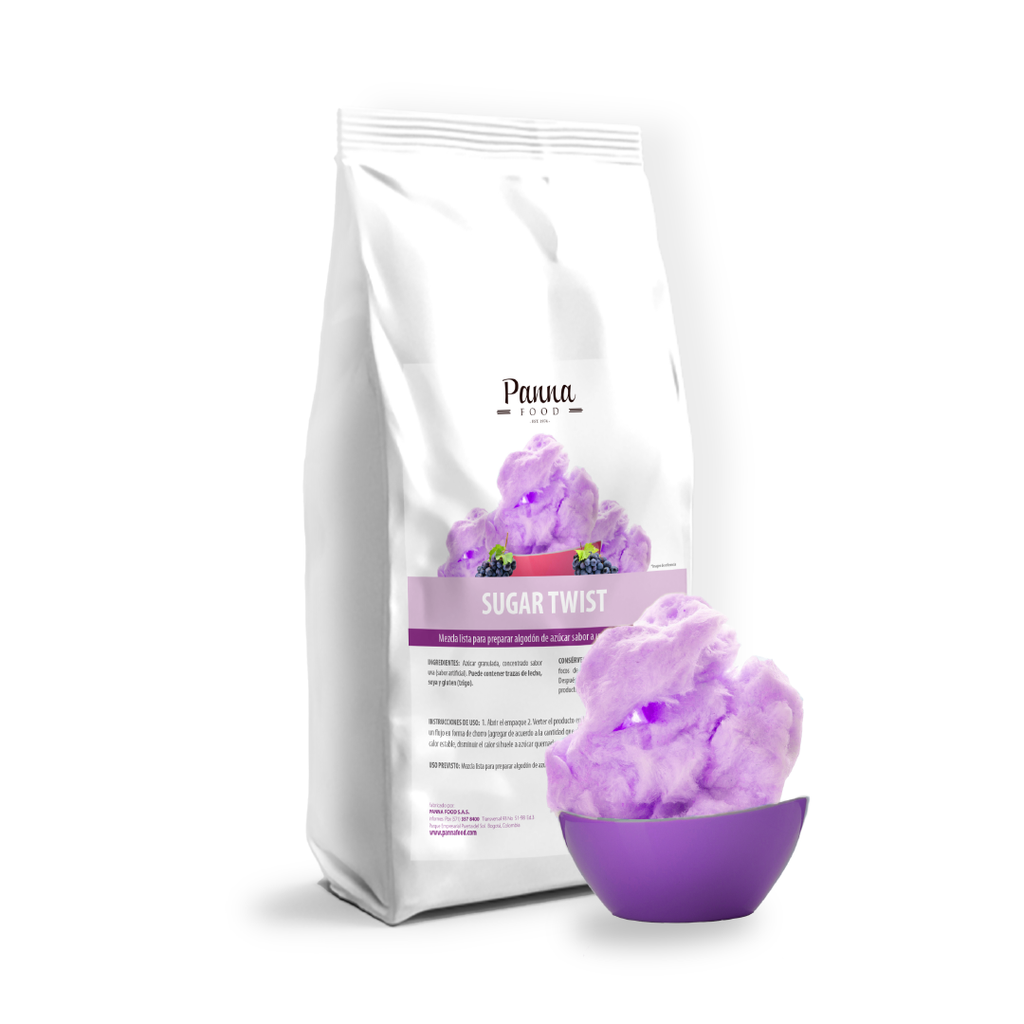 Mezcla para algodón de dulce Sugar Twist sabor a uva x 1,5 kg - Panna Food MD