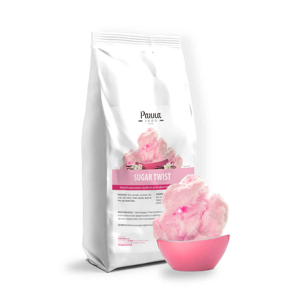 Mezcla para algodón de dulce Sugar Twist sabor a vainilla x 1,5 kg - Panna Food