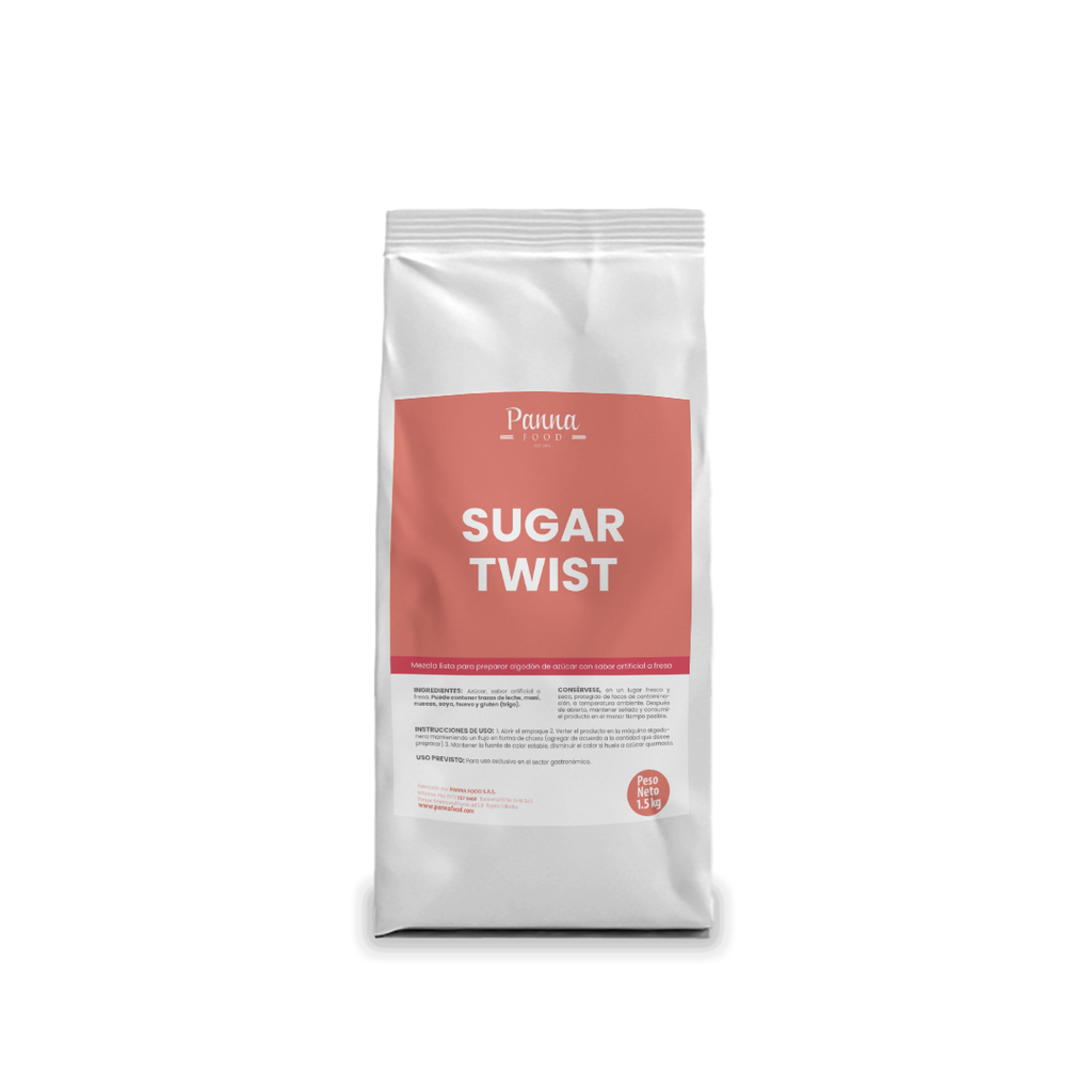 Mezcla para algodón de dulce Sugar Twist sabor a Fresa x 1,5 kg - Panna Food MD